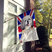Load image into Gallery viewer, Shih Tzu with English Union Jack British Flag Flag Canvas House Size SC9840CHF