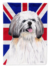 Load image into Gallery viewer, Shih Tzu with English Union Jack British Flag Flag Canvas House Size SC9840CHF