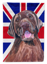 Load image into Gallery viewer, Labrador with English Union Jack British Flag Garden Flag - Outdoor Decorative Yard Flag SC9841GF