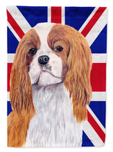 Load image into Gallery viewer, Cavalier Spaniel with English Union Jack British Flag Flag Canvas House Size SC9851CHF