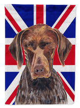 Load image into Gallery viewer, German Shorthaired Pointer with English Union Jack British Flag Flag Canvas House Size SC9852CHF