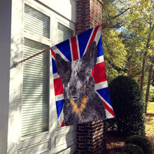 Load image into Gallery viewer, Australian Cattle Dog with English Union Jack British Flag Flag Canvas House Size SC9853CHF