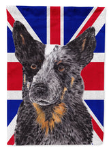 Load image into Gallery viewer, Australian Cattle Dog with English Union Jack British Flag Flag Canvas House Size SC9853CHF