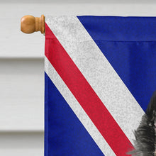 Load image into Gallery viewer, Belgian Sheepdog with English Union Jack British Flag Flag Canvas House Size SC9855CHF
