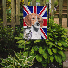 Load image into Gallery viewer, English Foxhound with English Union Jack British Flag Garden Flag - Outdoor Decorative Yard Flag