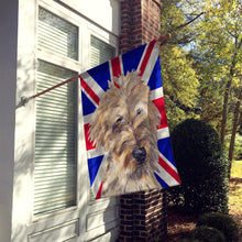 Load image into Gallery viewer, Golden Doodle with English Union Jack British Flag Flag Canvas House Size SC9859CHF