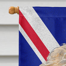 Load image into Gallery viewer, Golden Doodle with English Union Jack British Flag Flag Canvas House Size SC9859CHF