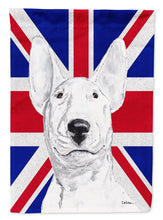 Load image into Gallery viewer, Bull Terrier with English Union Jack British Flag Flag Canvas House Size SC9860CHF