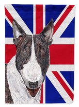 Load image into Gallery viewer, Bull Terrier with Engish Union Jack British Flag Flag Canvas House Size SC9861CHF