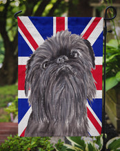 Load image into Gallery viewer, Brussels Griffon with Engish Union Jack British Flag Garden Flag - Outdoor Decorative Yard Flag SC9863GF