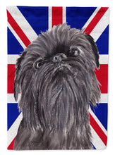 Load image into Gallery viewer, Brussels Griffon with Engish Union Jack British Flag Garden Flag - Outdoor Decorative Yard Flag SC9863GF