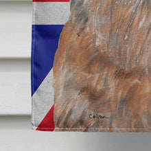 Load image into Gallery viewer, Brussels Griffon with Engish Union Jack British Flag Flag Canvas House Size SC9864CHF