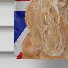 Load image into Gallery viewer, Buff Cocker Spaniel with Engish Union Jack British Flag Flag Canvas House Size SC9866CHF