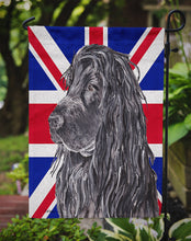 Load image into Gallery viewer, Black Cocker Spaniel with Engish Union Jack British Flag Garden Flag – Decorative Outdoor Yard Flag SC9867GF