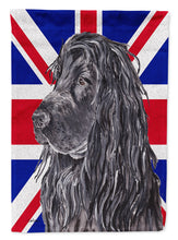 Load image into Gallery viewer, Black Cocker Spaniel with Engish Union Jack British Flag Garden Flag – Decorative Outdoor Yard Flag SC9867GF