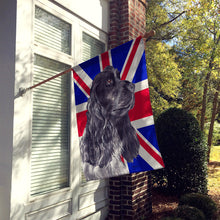 Load image into Gallery viewer, Black Cocker Spaniel with Engish Union Jack British Flag Flag Canvas House Size SC9868CHF