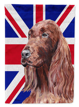 Load image into Gallery viewer, Irish Setter with Engish Union Jack British Flag Garden Flag - Outdoor Decorative Yard Flag