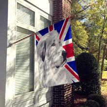 Load image into Gallery viewer, Great Pyrenees with English Union Jack British Flag Flag Canvas House Size SC9873CHF