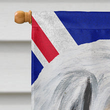 Load image into Gallery viewer, Great Pyrenees with English Union Jack British Flag Flag Canvas House Size SC9873CHF