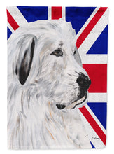 Load image into Gallery viewer, Great Pyrenees with English Union Jack British Flag Garden Flag – Decorative Outdoor Yard Flag SC9873GF