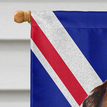 Load image into Gallery viewer, Norfolk Terrier Puppy with English Union Jack British Flag Flag Canvas House Size SC9876CHF