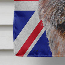 Load image into Gallery viewer, Norwich Terrier with English Union Jack British Flag Flag Canvas House Size SC9877CHF