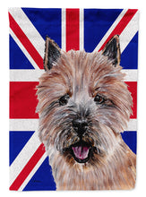 Load image into Gallery viewer, Norwich Terrier with English Union Jack British Flag Garden Flag - Outdoor Decorative Yard Flag