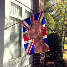 Load image into Gallery viewer, Redbone Coonhound with English Union Jack British Flag Flag Canvas House Size SC9880CHF