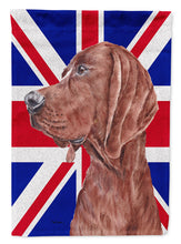 Load image into Gallery viewer, Redbone Coonhound with English Union Jack British Flag Garden Flag - Outdoor Decorative Yard Flag SC9880GF
