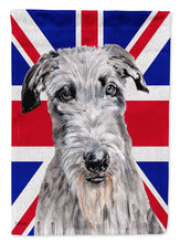 Load image into Gallery viewer, Scottish Deerhound with English Union Jack British Flag Flag Canvas House Size SC9881CHF