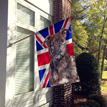 Load image into Gallery viewer, Staffordshire Bull Terrier Staffie with English Union Jack British Flag Flag Canvas House Size SC9882CHF