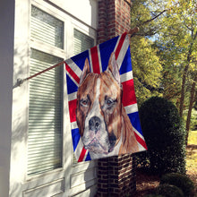 Load image into Gallery viewer, Staffordshire Bull Terrier Staffie with English Union Jack British Flag Flag Canvas House Size SC9883CHF