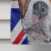 Load image into Gallery viewer, Staffordshire Bull Terrier Staffie with English Union Jack British Flag Flag Canvas House Size SC9883CHF