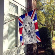 Load image into Gallery viewer, White Standard Poodle with English Union Jack British Flag Flag Canvas House Size SC9884CHF