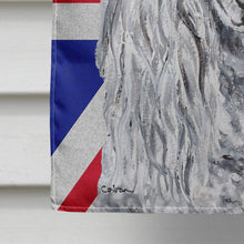 Load image into Gallery viewer, White Standard Poodle with English Union Jack British Flag Flag Canvas House Size SC9884CHF