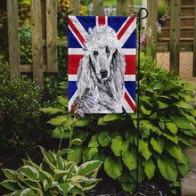Load image into Gallery viewer, White Standard Poodle with English Union Jack British Flag Garden Flag - Outdoor Decorative Yard Flag SC9884GF