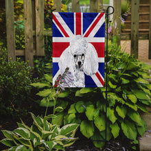 Load image into Gallery viewer, White Toy Poodle with English Union Jack British Flag Garden Flag - Outdoor Decorative Yard Flag SC9886GF