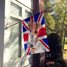 Load image into Gallery viewer, Wire Fox Terrier with English Union Jack British Flag Flag Canvas House Size SC9887CHF