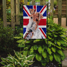 Load image into Gallery viewer, Wire Fox Terrier with English Union Jack British Flag Garden Flag - Outdoor Decorative Yard Flag SC9887GF
