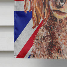 Load image into Gallery viewer, Red Miniature Poodle with English Union Jack British Flag Flag Canvas House Size SC9888CHF