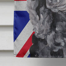 Load image into Gallery viewer, Black Standard Poodle with English Union Jack British Flag Flag Canvas House Size SC9889CHF