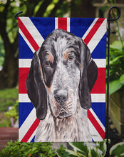 Load image into Gallery viewer, Blue Tick Coonhound with English Union Jack British Flag Garden Flag - Outdoor Decorative Yard Flag