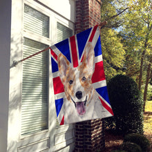 Load image into Gallery viewer, Cardigan Corgi with English Union Jack British Flag Flag Canvas House Size SC9891CHF