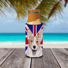 Load image into Gallery viewer, Cardigan Corgi with English Union Jack British Flag Slim Can Hugger – Fun &amp; Functional Drink Coolers SC9891MUK