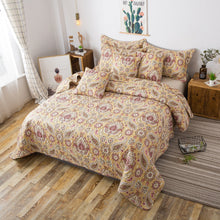 Load image into Gallery viewer, Tache Royal Medallion Floral Paisley Damask Yellow Pink Boho Chic Quilt Set (SD5357)