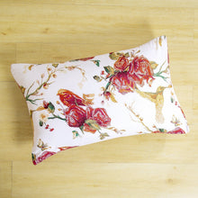 Load image into Gallery viewer, Tache Floral Hummingbirds Burgundy White Vintage Rose Garden Bed Sheet Set (SD-7676)