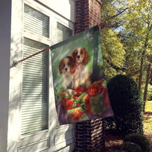 Load image into Gallery viewer, Cavalier Spaniels and Christmas Presents Flag Canvas House Size SDSQ0303CHF