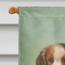 Load image into Gallery viewer, Cavalier Spaniels and Christmas Presents Flag Canvas House Size SDSQ0303CHF
