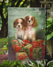 Load image into Gallery viewer, Cavalier Spaniels and Christmas Presents Garden Flag – Decorative Outdoor Yard Flag SDSQ0303GF