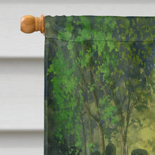 Load image into Gallery viewer, Yellow Labradors by Don Squires Flag Canvas House Size SDSQ0431CHF